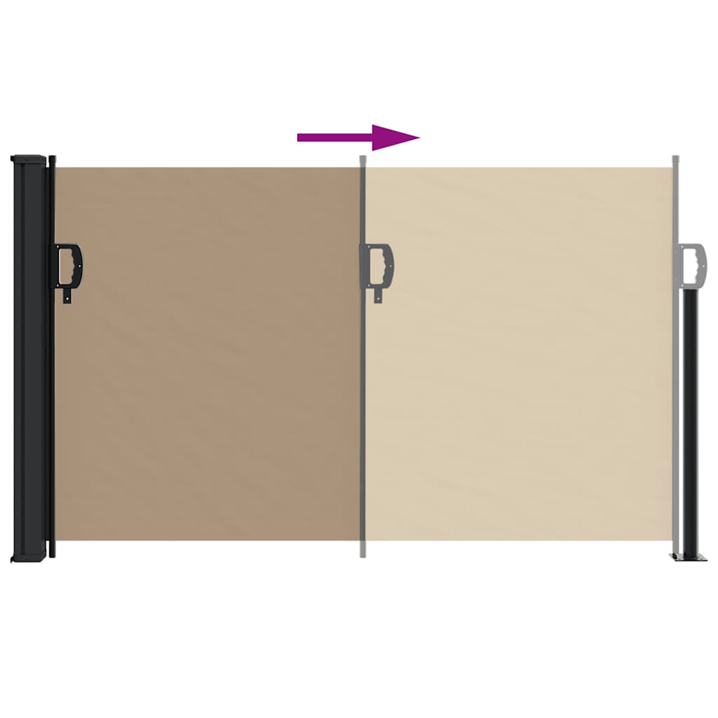 vidaXL Seitenmarkise Ausziehbar Taupe 117x300 cm