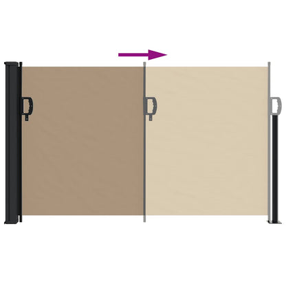vidaXL Seitenmarkise Ausziehbar Taupe 117x300 cm