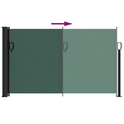 vidaXL Seitenmarkise Ausziehbar Dunkelgrün 117x300 cm