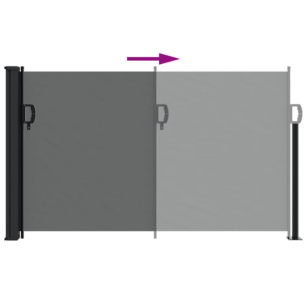 vidaXL Store latéral extensible anthracite 117x300 cm