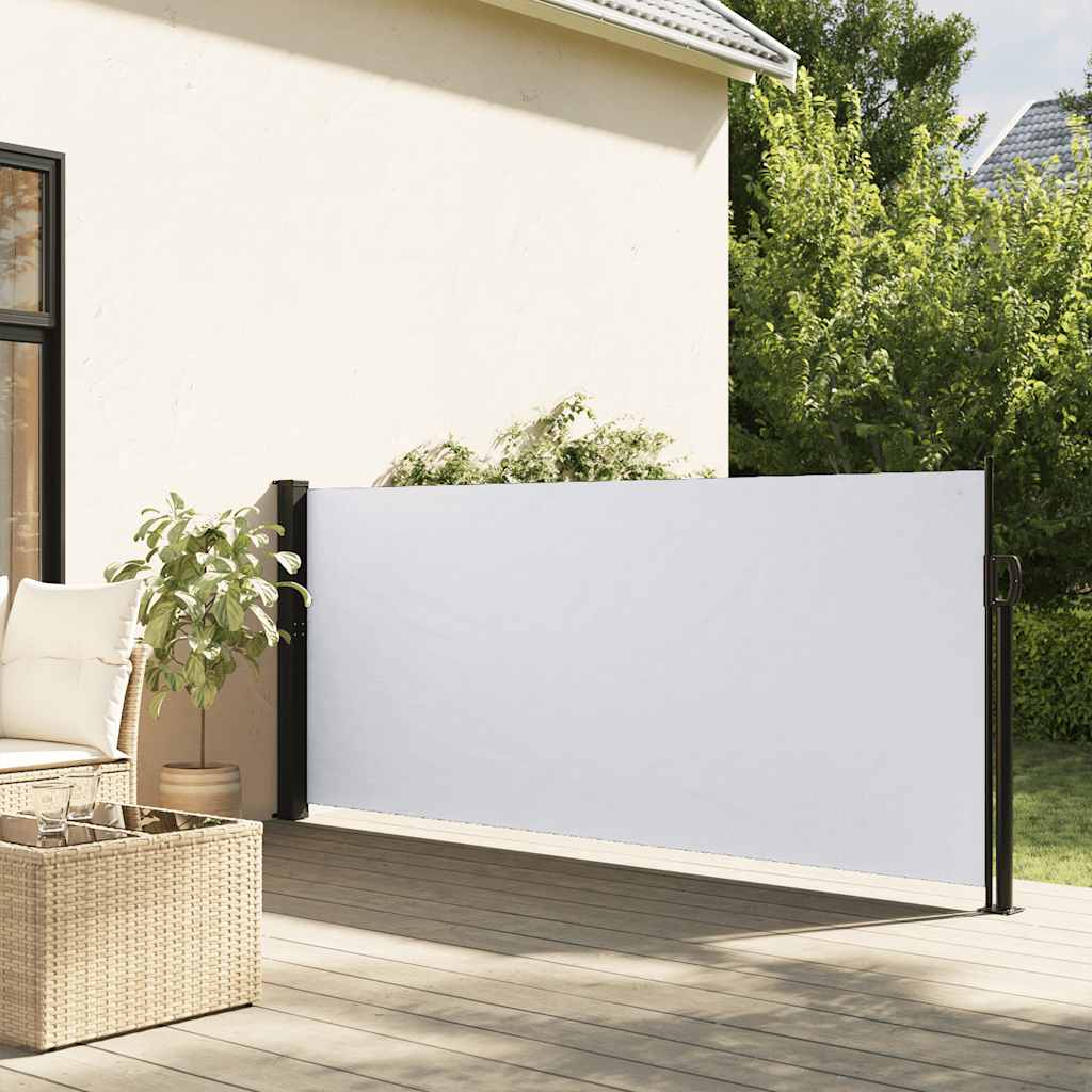 vidaXL Seitenmarkise Ausziehbar Weiß 140x300 cm