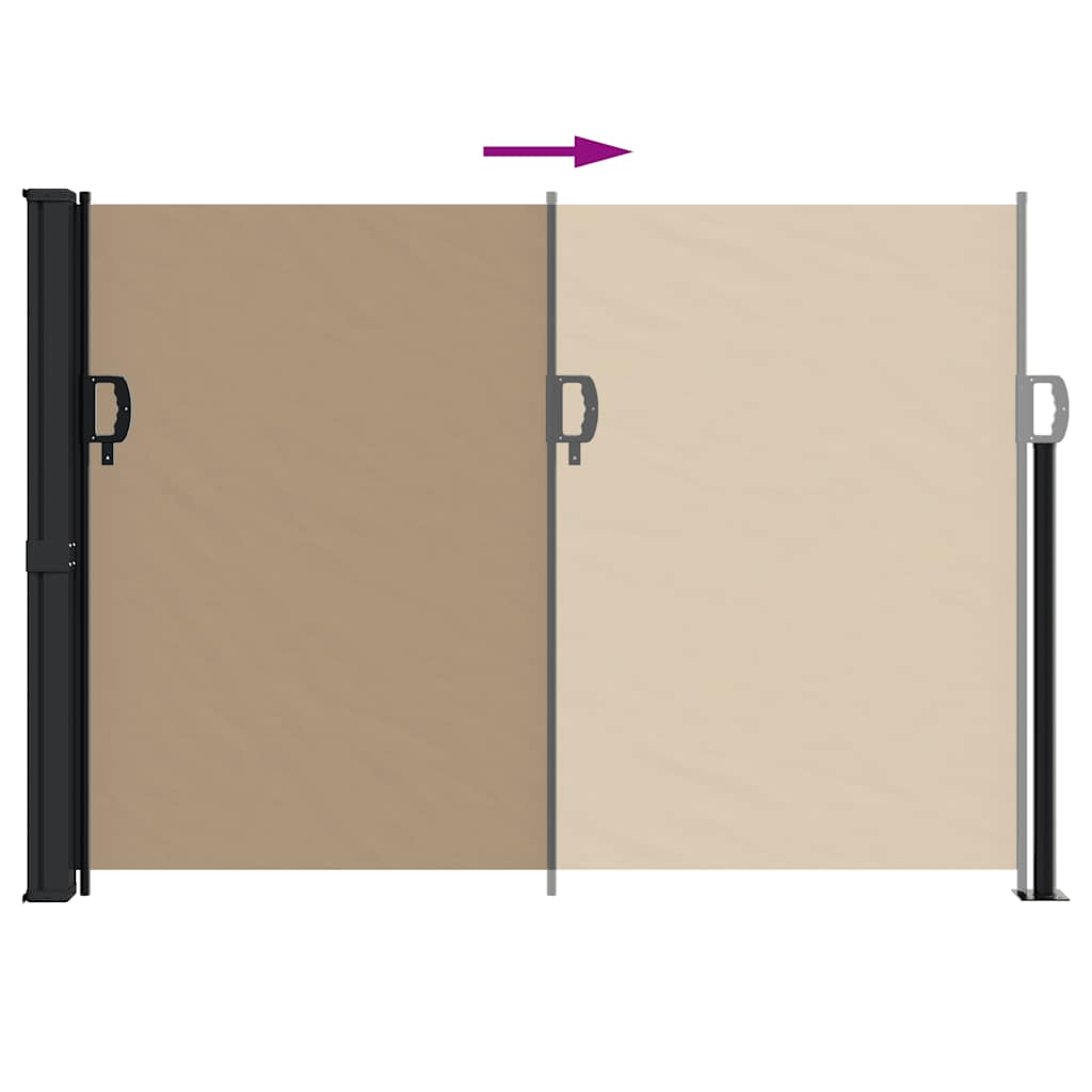 vidaXL Seitenmarkise Ausziehbar Taupe 140x300 cm