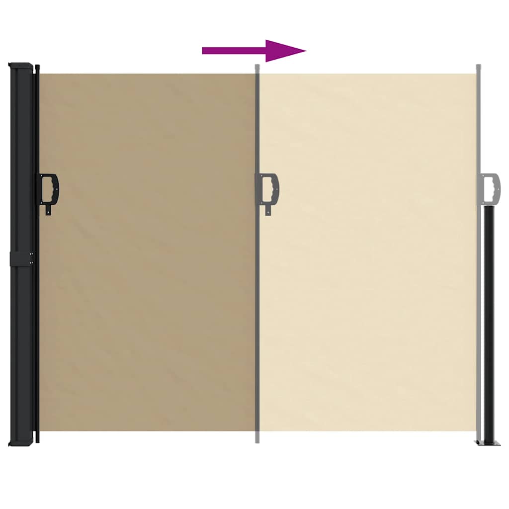 vidaXL Seitenmarkise Ausziehbar Beige 160x300 cm