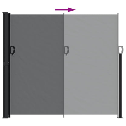 vidaXL Seitenmarkise Ausziehbar Schwarz 180x300 cm
