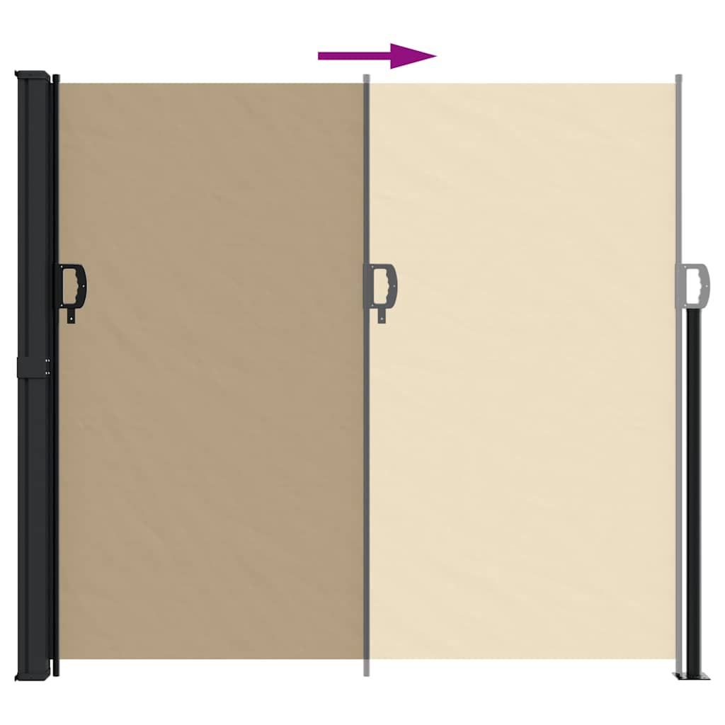 vidaXL Store latéral Rétractable Beige 180x300 cm