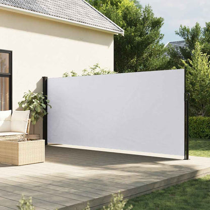 vidaXL Seitenmarkise Ausziehbar Weiß 180x300 cm