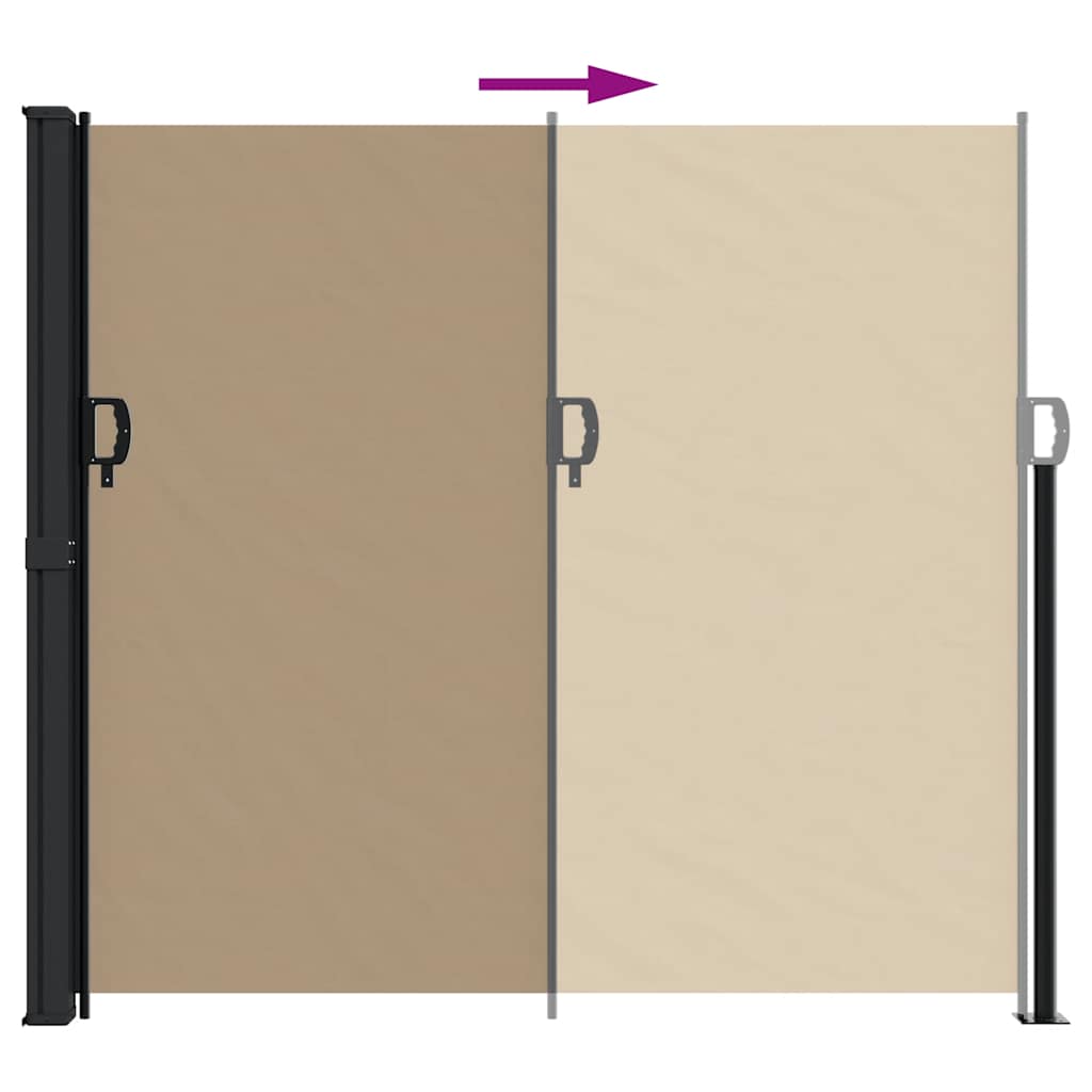 vidaXL Seitenmarkise Ausziehbar Taupe 180x300 cm