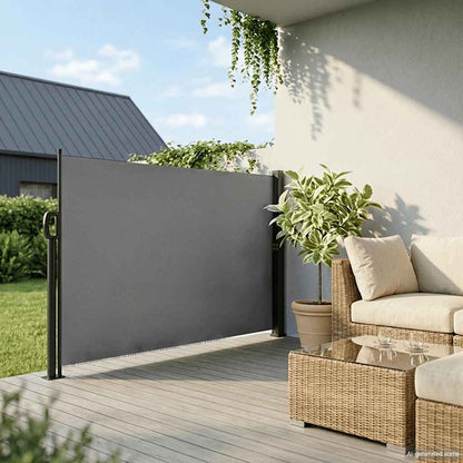vidaXL Ausziehbare Seitenmarkise Anthrazit 180x300 cm