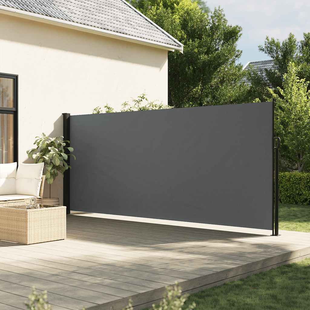 vidaXL Ausziehbare Seitenmarkise Anthrazit 180x300 cm