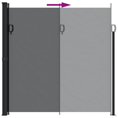vidaXL Seitenmarkise Ausziehbar Schwarz 200x300 cm