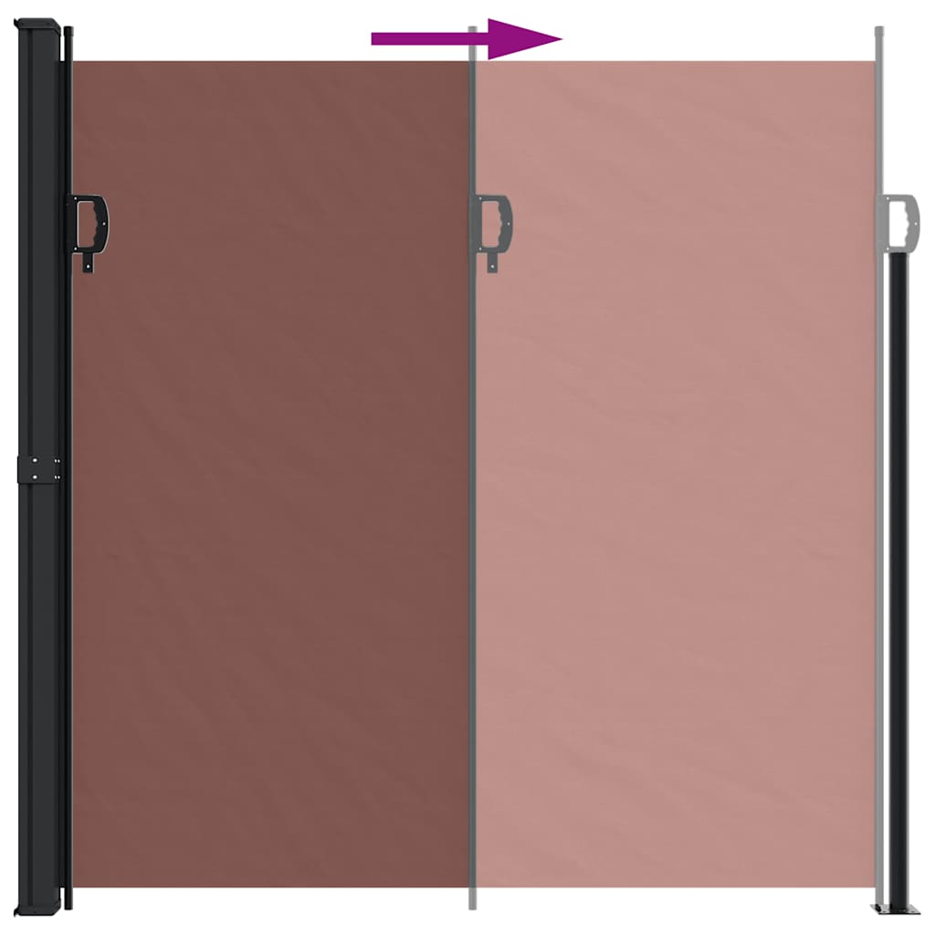 vidaXL Seitenmarkise Ausziehbar Braun 200x300 cm