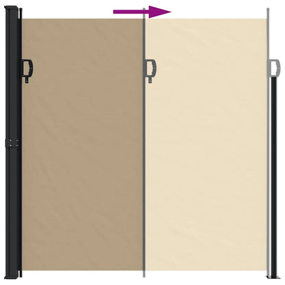 vidaXL Seitenmarkise Ausziehbar Beige 200x300 cm