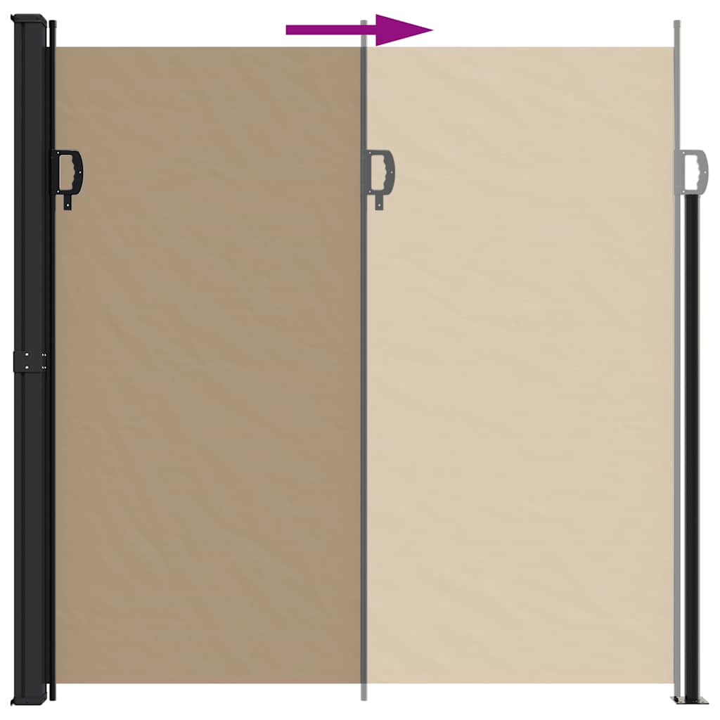 vidaXL Store latéral Rétractable Taupe 200x300 cm