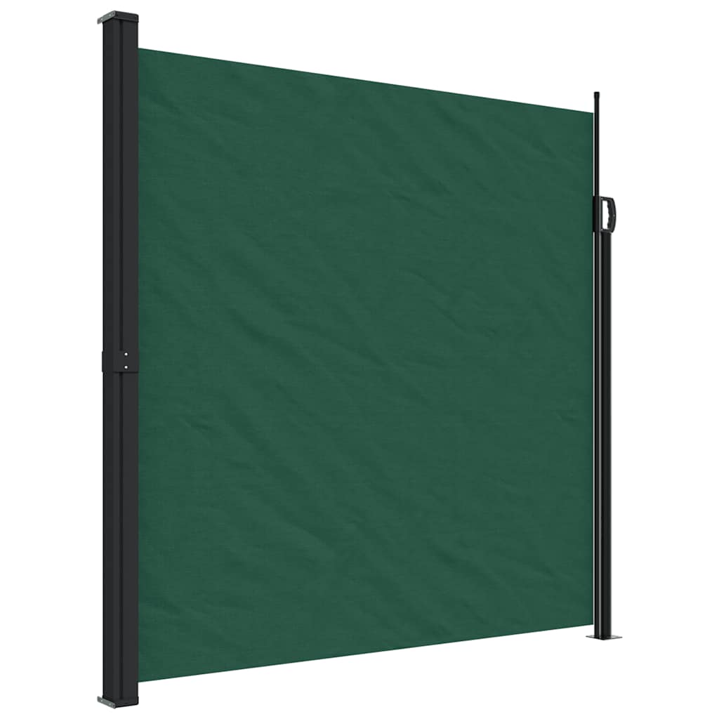 vidaXL Seitenmarkise Ausziehbar Dunkelgrün 200x300 cm