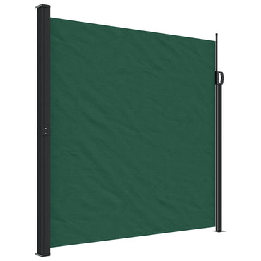 vidaXL Seitenmarkise Ausziehbar Dunkelgrün 200x300 cm