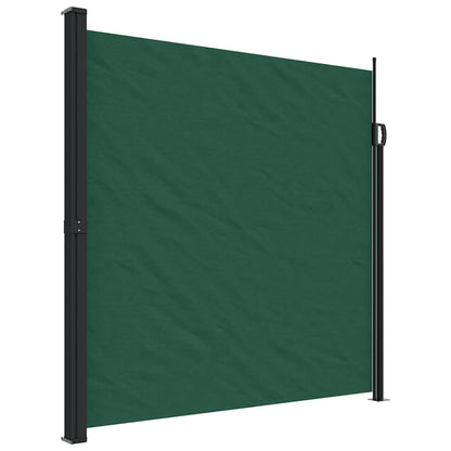vidaXL Seitenmarkise Ausziehbar Dunkelgrün 200x300 cm