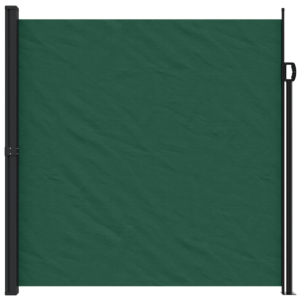 vidaXL Seitenmarkise Ausziehbar Dunkelgrün 200x300 cm