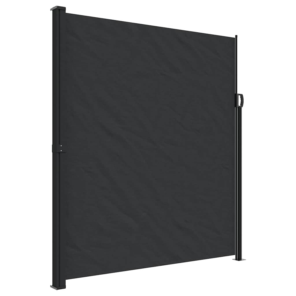 vidaXL Seitenmarkise Ausziehbar Schwarz 220x300 cm