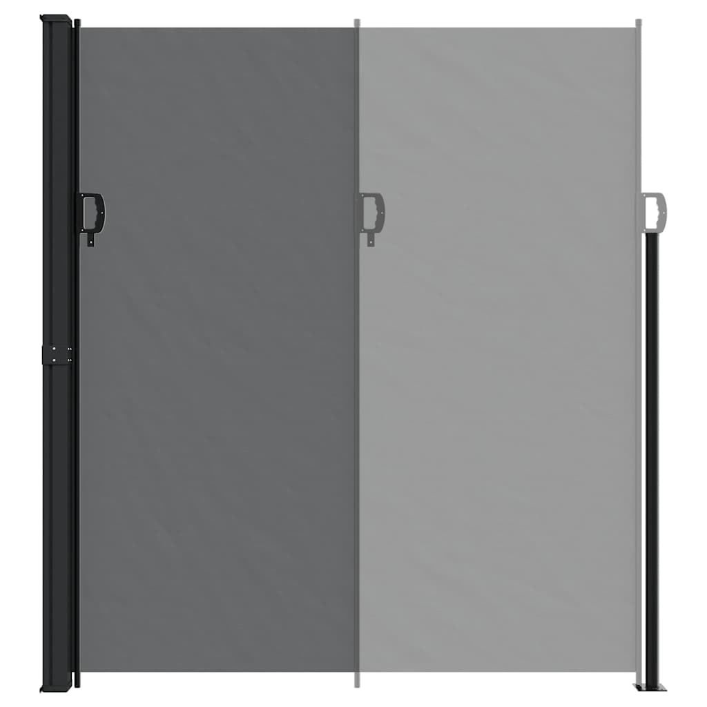 vidaXL Seitenmarkise Ausziehbar Schwarz 220x300 cm