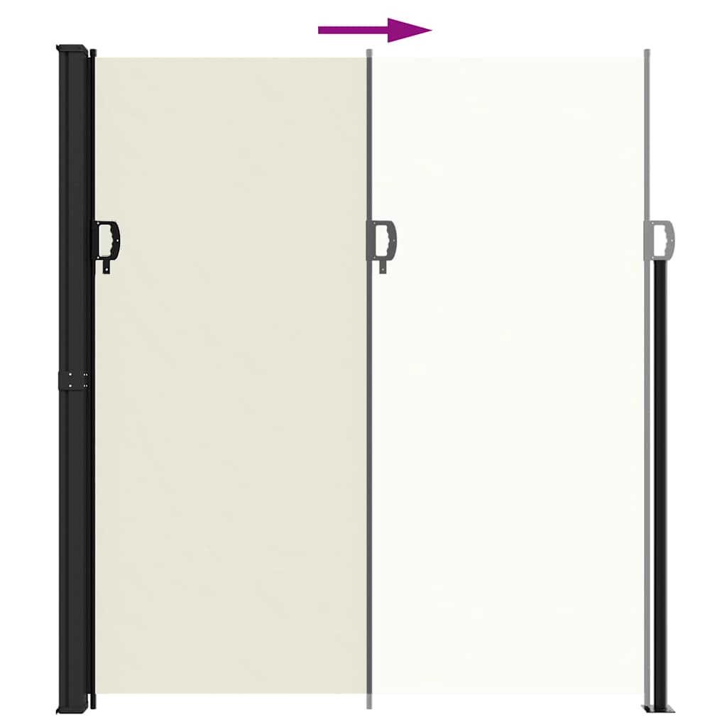 vidaXL Seitenmarkise Ausziehbar Creme 220x300 cm
