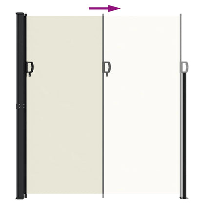 vidaXL Seitenmarkise Ausziehbar Creme 220x300 cm