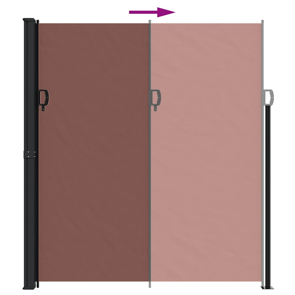 vidaXL Seitenmarkise Ausziehbar Braun 220x300 cm