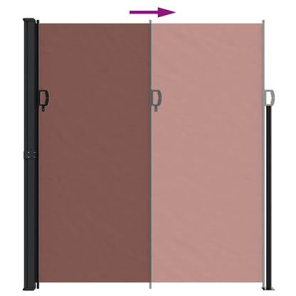 vidaXL Seitenmarkise Ausziehbar Braun 220x300 cm