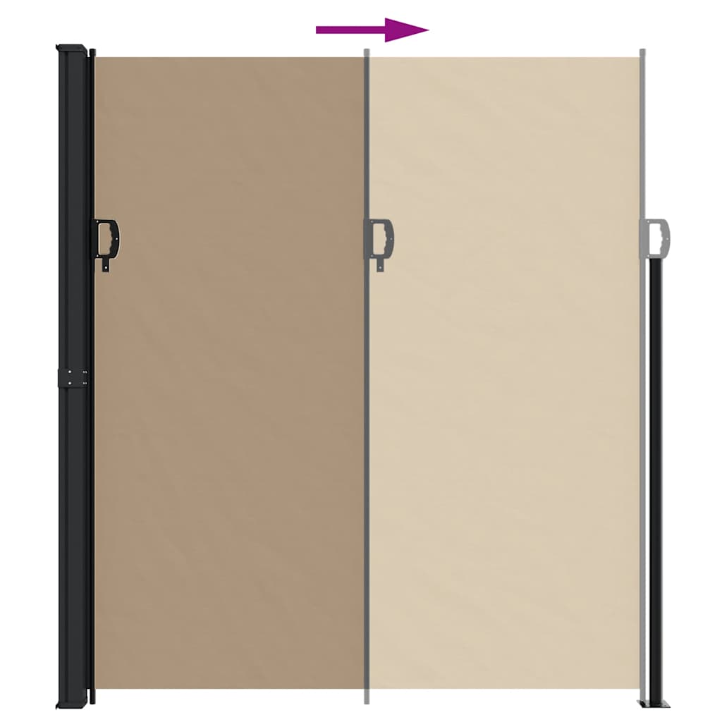 vidaXL Seitenmarkise Ausziehbar Taupe 220x300 cm