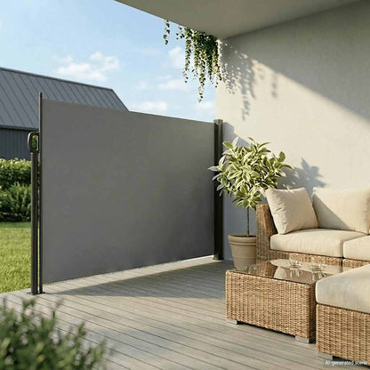 vidaXL Ausziehbare Seitenmarkise Anthrazit 220x300 cm