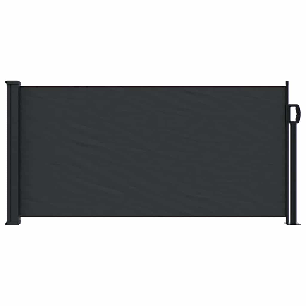 vidaXL Seitenmarkise Ausziehbar Schwarz 100x500 cm