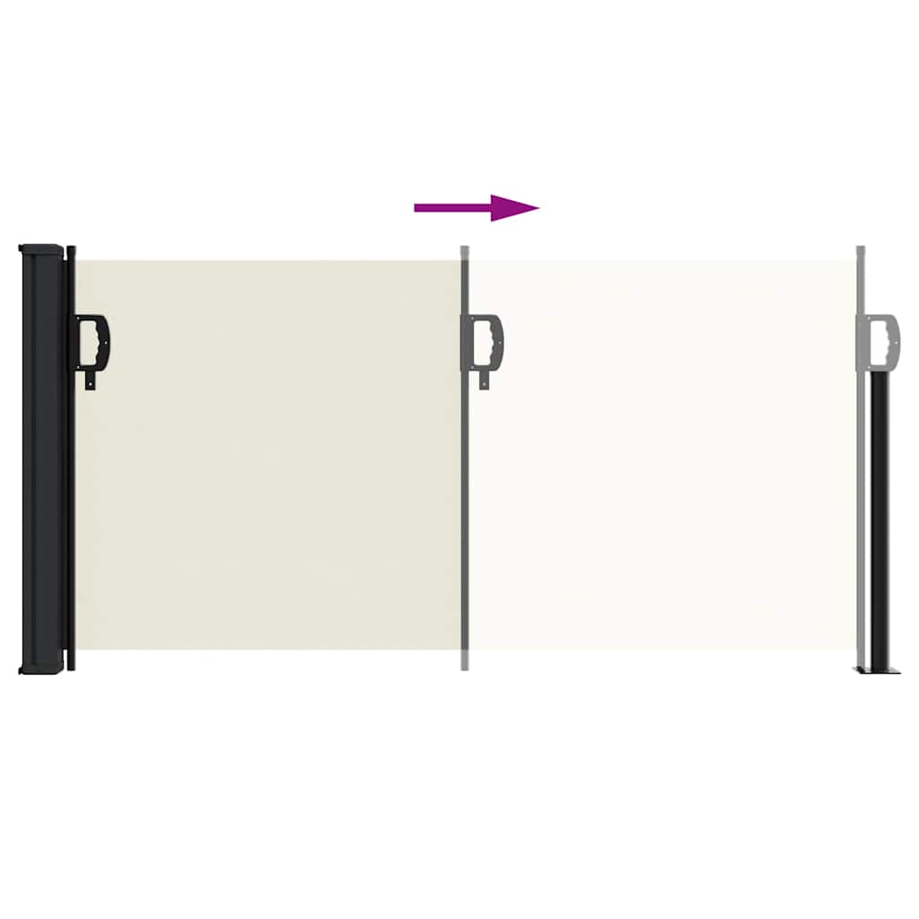 vidaXL Seitenmarkise Ausziehbar Creme 100x500 cm