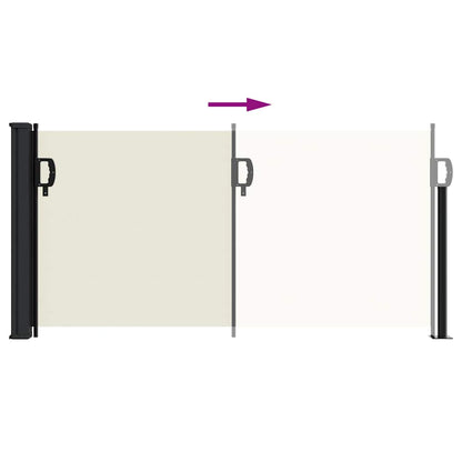 vidaXL Seitenmarkise Ausziehbar Creme 100x500 cm