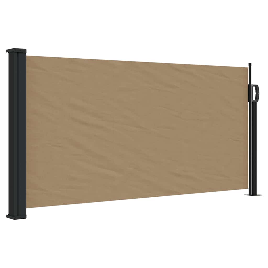 vidaXL Store latéral rétractable Taupe 100x500 cm