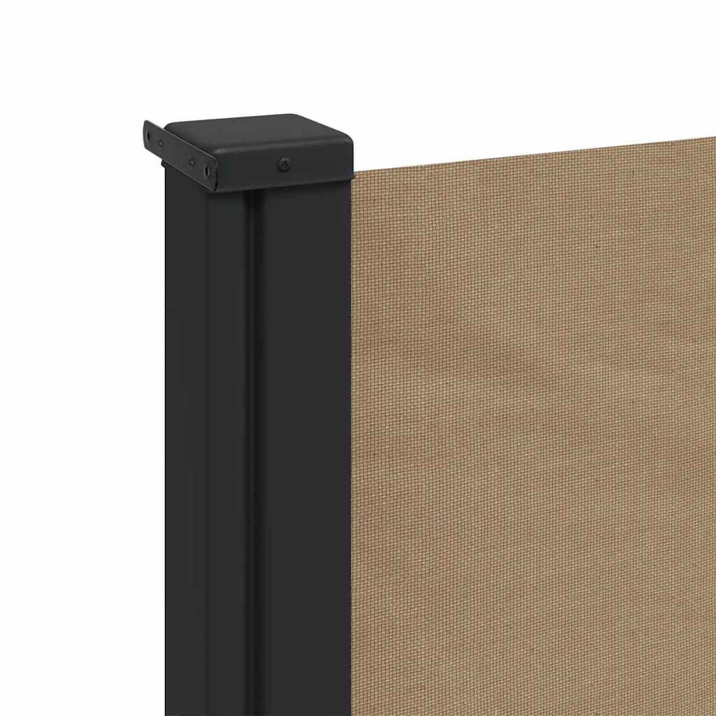 vidaXL Store latéral rétractable Taupe 100x500 cm