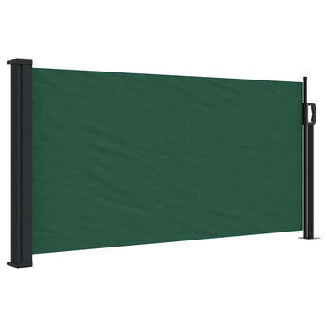 vidaXL Seitenmarkise Ausziehbar Dunkelgrün 100x500 cm