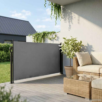 vidaXL Ausziehbare Seitenmarkise Anthrazit 100x500 cm