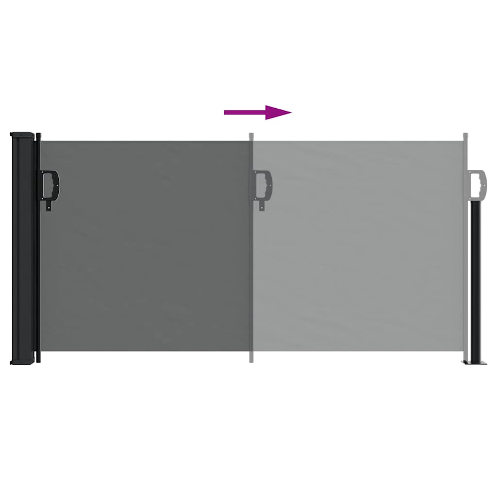 vidaXL Ausziehbare Seitenmarkise Anthrazit 100x500 cm
