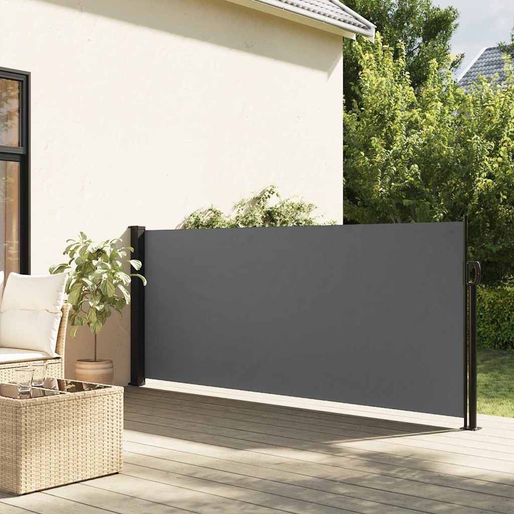 vidaXL Ausziehbare Seitenmarkise Anthrazit 100x500 cm