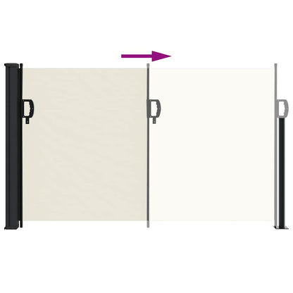 vidaXL Seitenmarkise Ausziehbar Creme 120x500 cm
