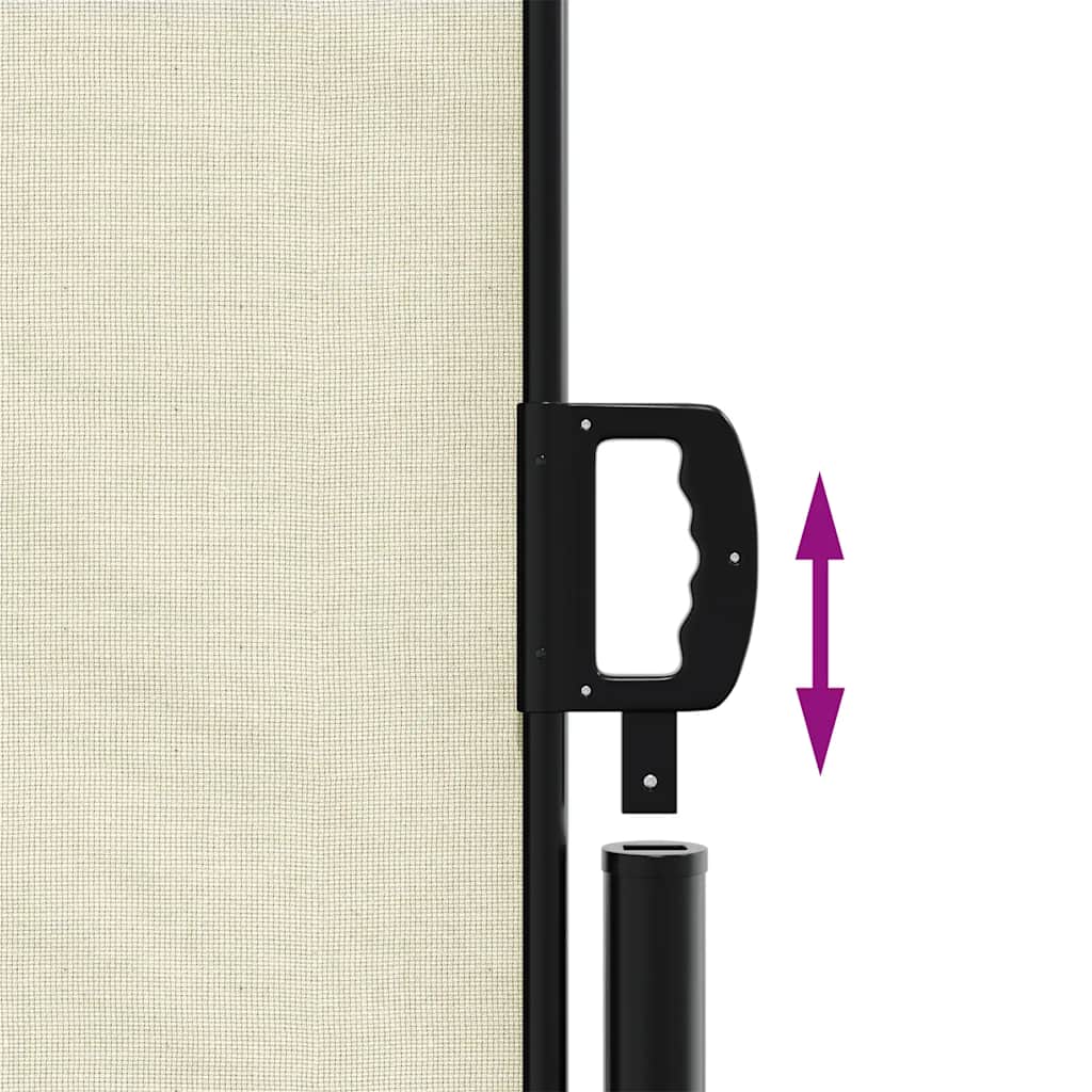 vidaXL Seitenmarkise Ausziehbar Creme 120x500 cm