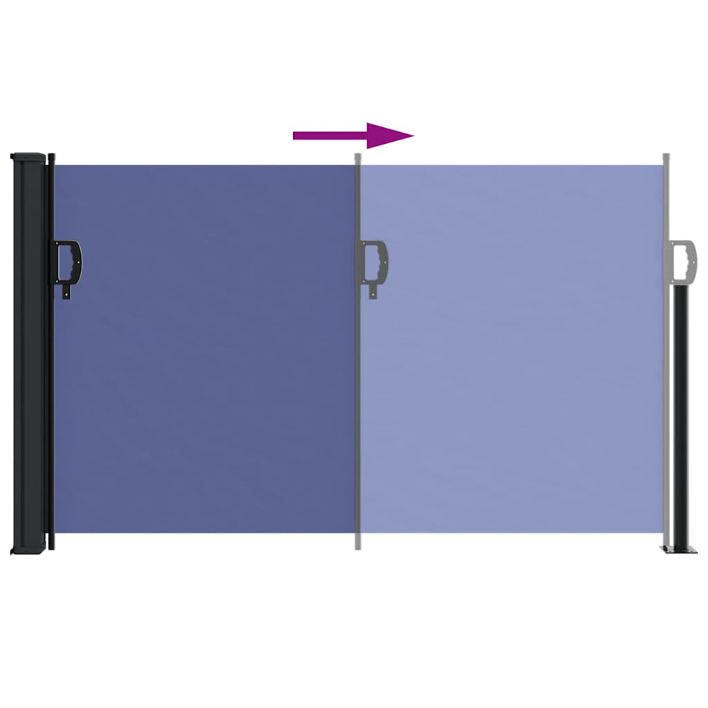 vidaXL Seitenmarkise Ausziehbar Blau 120x500 cm