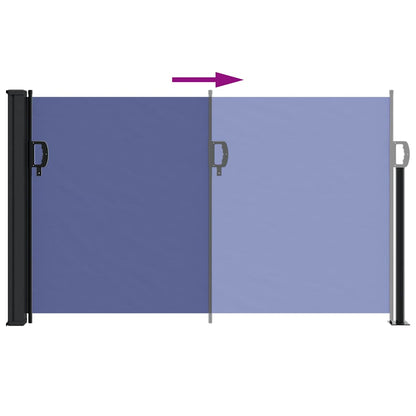 vidaXL Seitenmarkise Ausziehbar Blau 120x500 cm