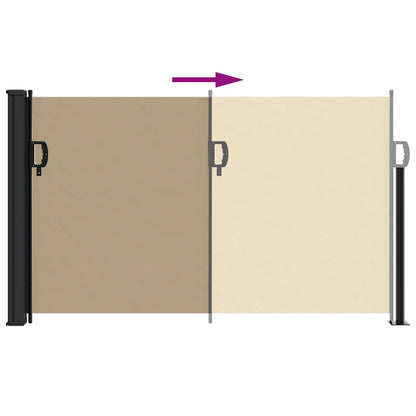 vidaXL Seitenmarkise Ausziehbar Beige 120x500 cm