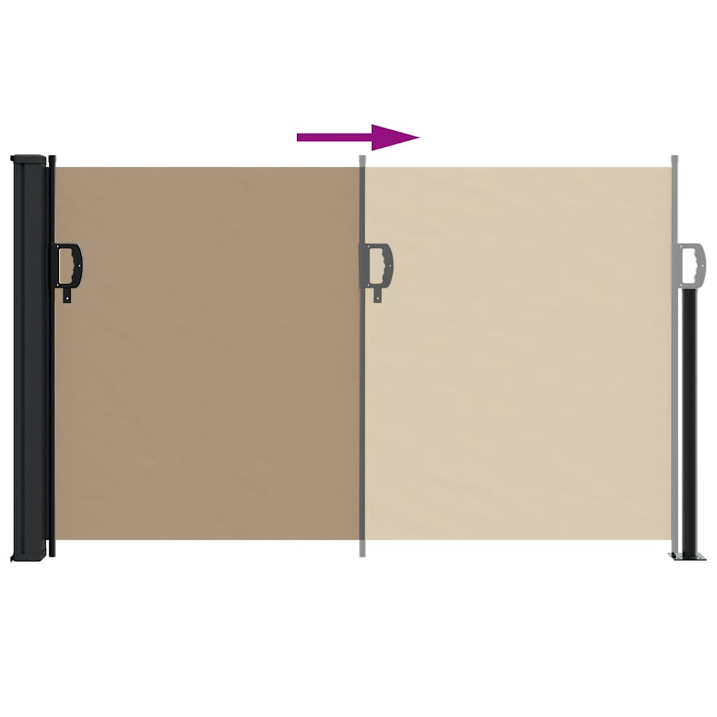Store latéral rétractable vidaXL Taupe 120x500 cm