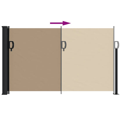 Store latéral rétractable vidaXL Taupe 120x500 cm