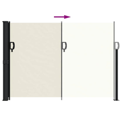 vidaXL Seitenmarkise Ausziehbar Creme 140x500 cm