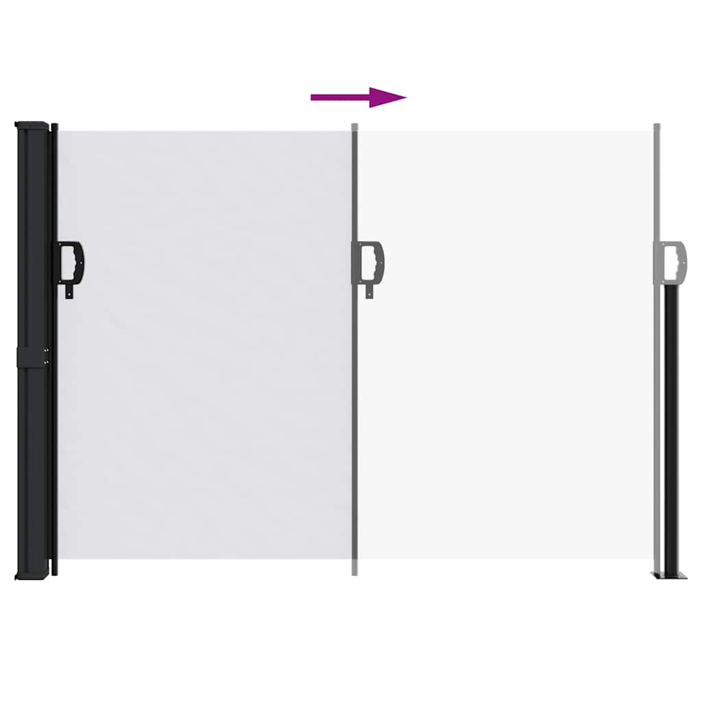 vidaXL Seitenmarkise Ausziehbar Weiß 140x500 cm