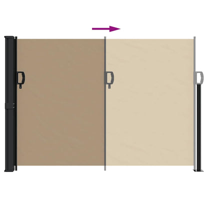 vidaXL Seitenmarkise Ausziehbar Taupe 140x500 cm