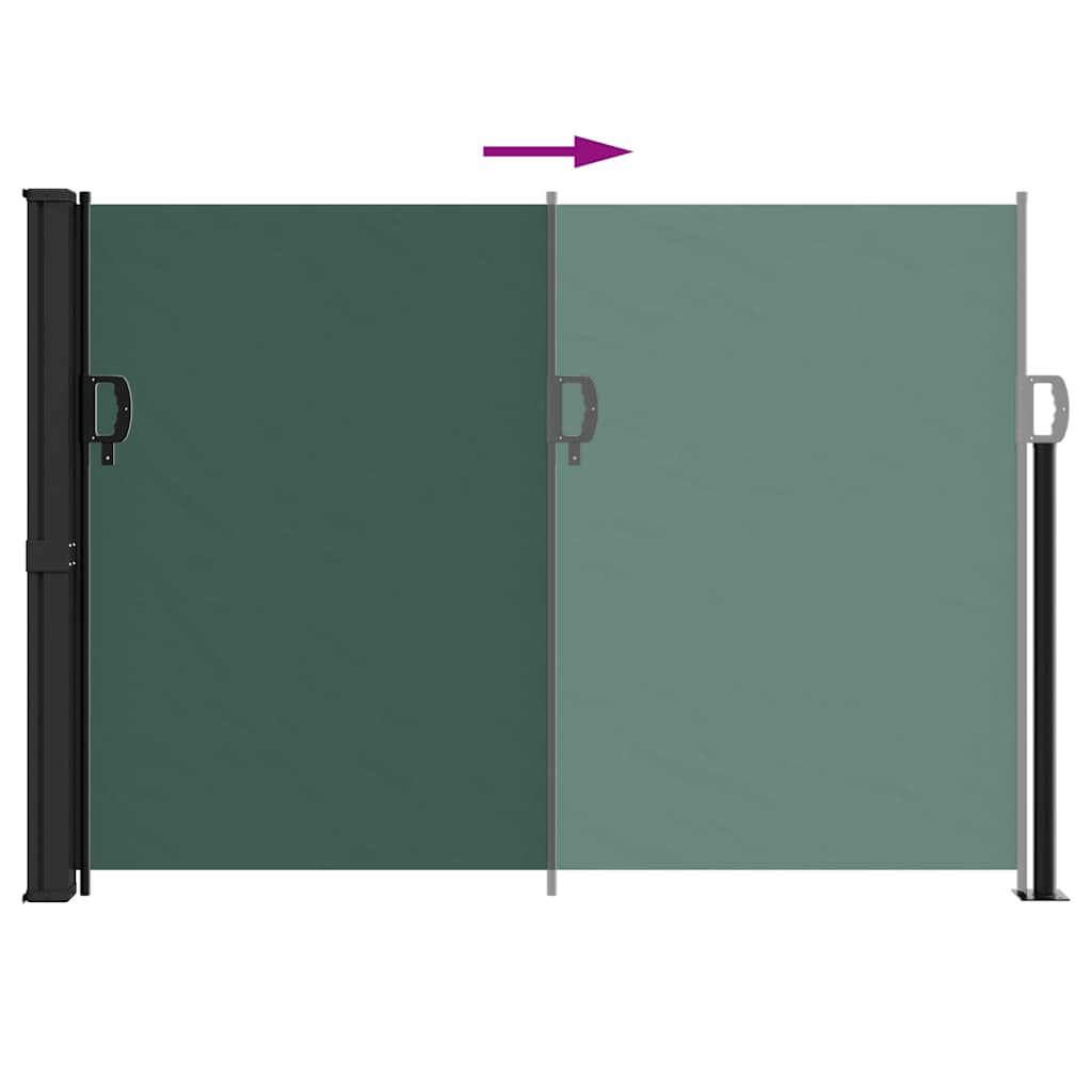 vidaXL Store latéral rétractable vert foncé 140x500 cm