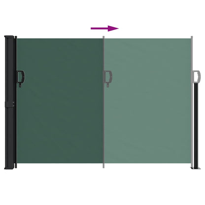 vidaXL Store latéral rétractable vert foncé 140x500 cm